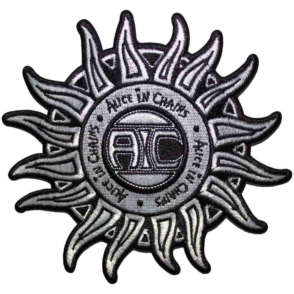 Alice In Chains - Sun Logo Patch - Weiß/Schwarz